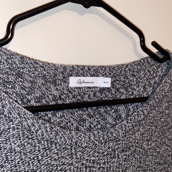 Chic & Cozy Boat Neck Sweater with Leather Sleeves - Reitmans Size M - Picture 4 of 5